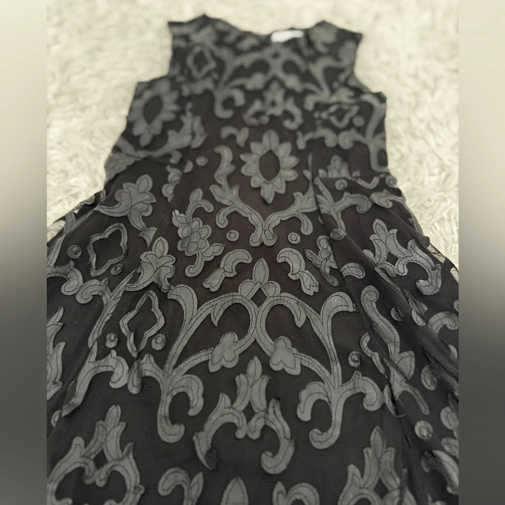 Girls Black Velvet Embroidered Party Dress | Size 5 | The Children’s Place - Picture 2 of 4